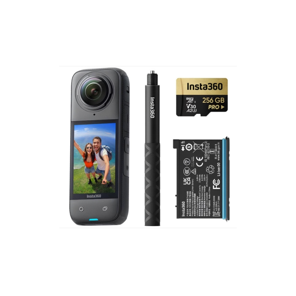 Produktbild för Insta360 X4 Adventure Bundle, 8K Ultra HD, CMOS, 72 MP, 120...