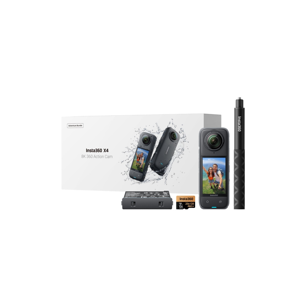 Produktbild för Insta360 X4 Adventure Bundle, 8K Ultra HD, CMOS, 72 MP, 120...