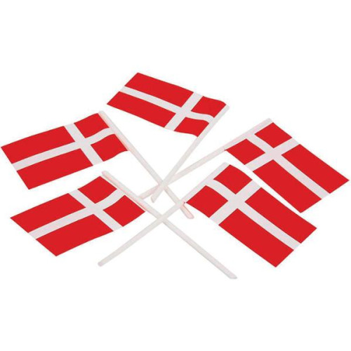 Creativ Tårtflaggor i papper/plast, 6,5 x 3 x 5 cm, vit/röd, 100-pac...