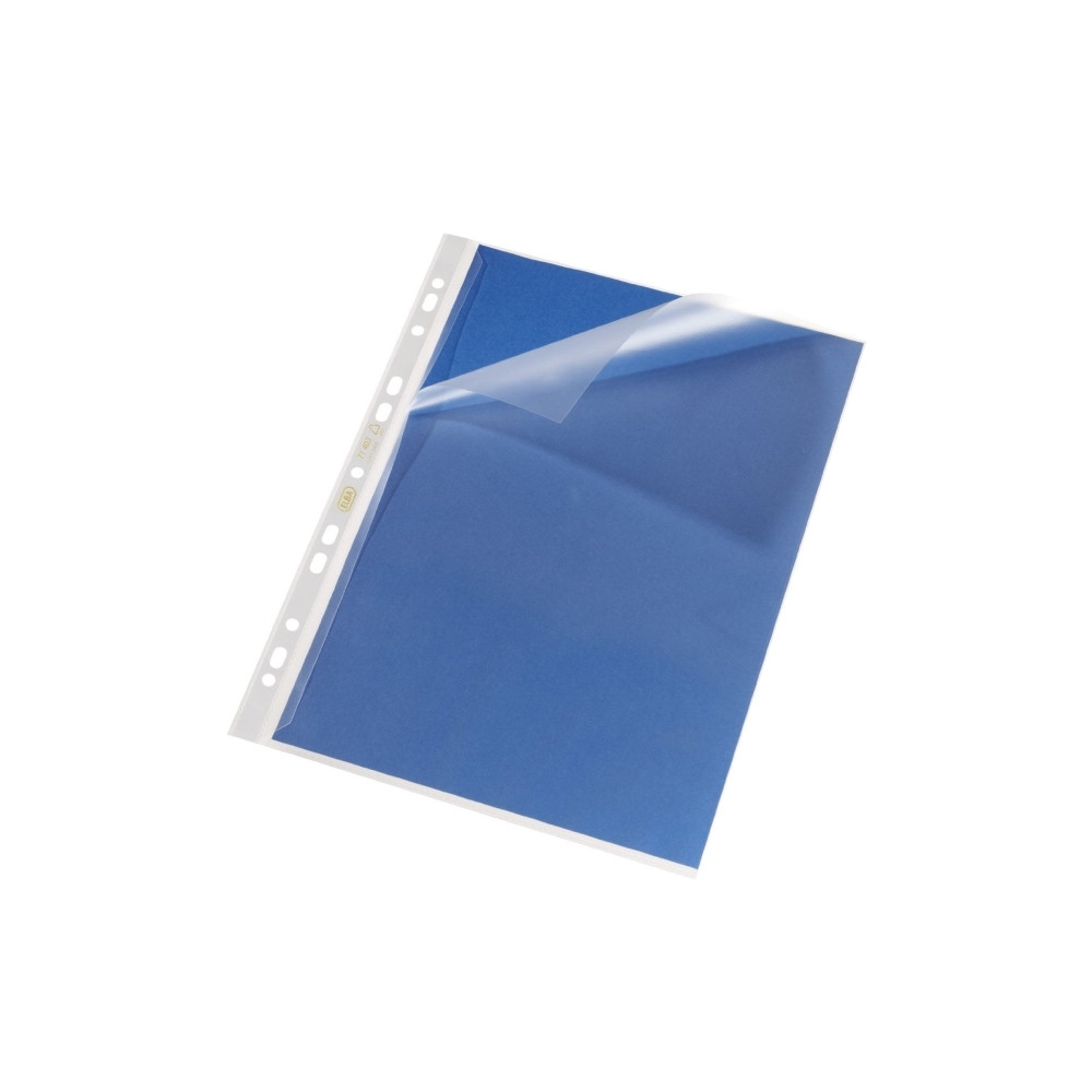 Produktbild för Plastfickor Oxford, 120 µm, präglad/nopprad, A4, transparent...