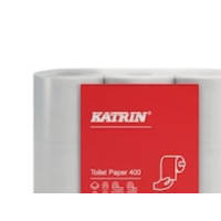 Produktbild för Toalettpapper Katrin, 2-lagers 400 ark, vit, förpackning med...