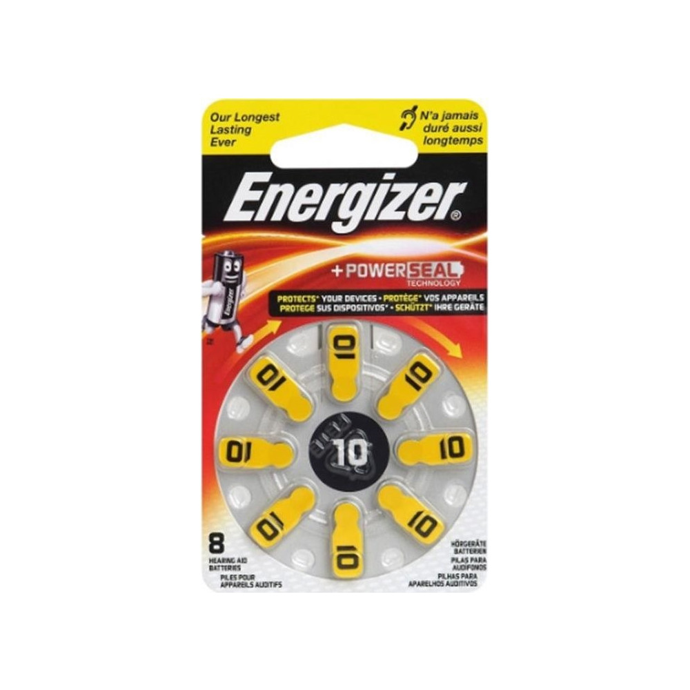 Produktbild för Hörapparatbatterier Energizer® 10/PR70 zink-luft 1,4 V gul f...
