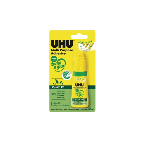 UHU Lim, UHU® Twist & Glue ReNature, 35 ml, utan lösningsmedel,...