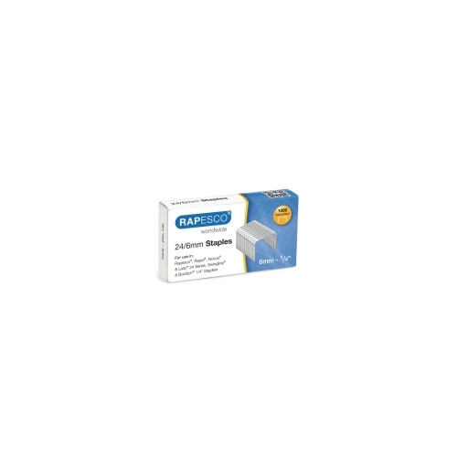 Rapesco Häftklamrar, Rapesco®, 24/6, standard, galvaniserat stål, 10...