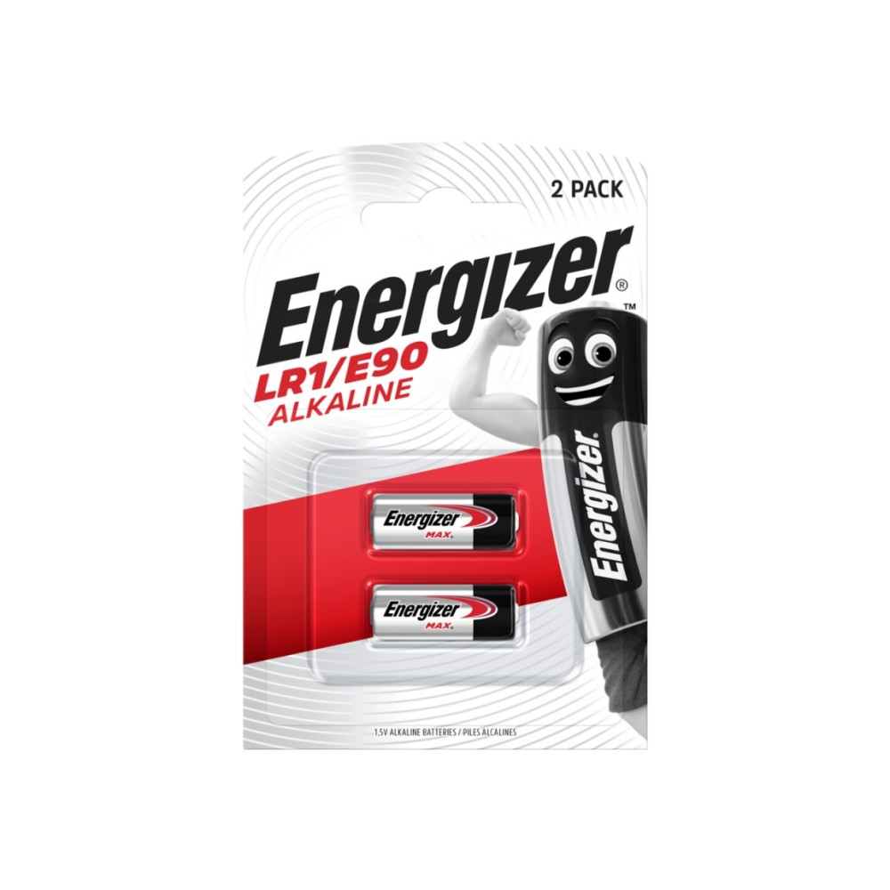 Produktbild för Batterier, Energizer® LR1/E90, alkalisk, 1,5 V, Ø: 12 mm, pa...