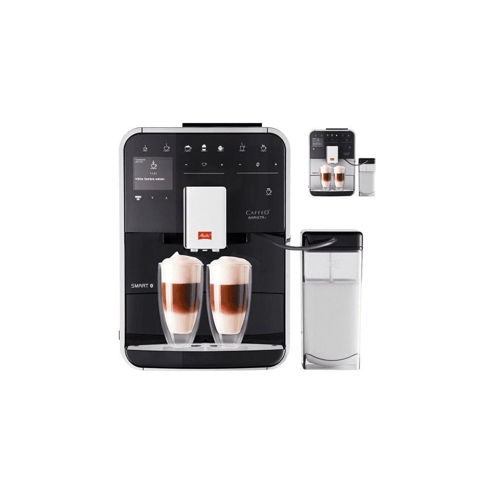 Produktbild för Melitta CAFFEO Barista T Smart F83/0-102 - automatisk kaffekokare med mjölkskummare - 15 bar - svart
