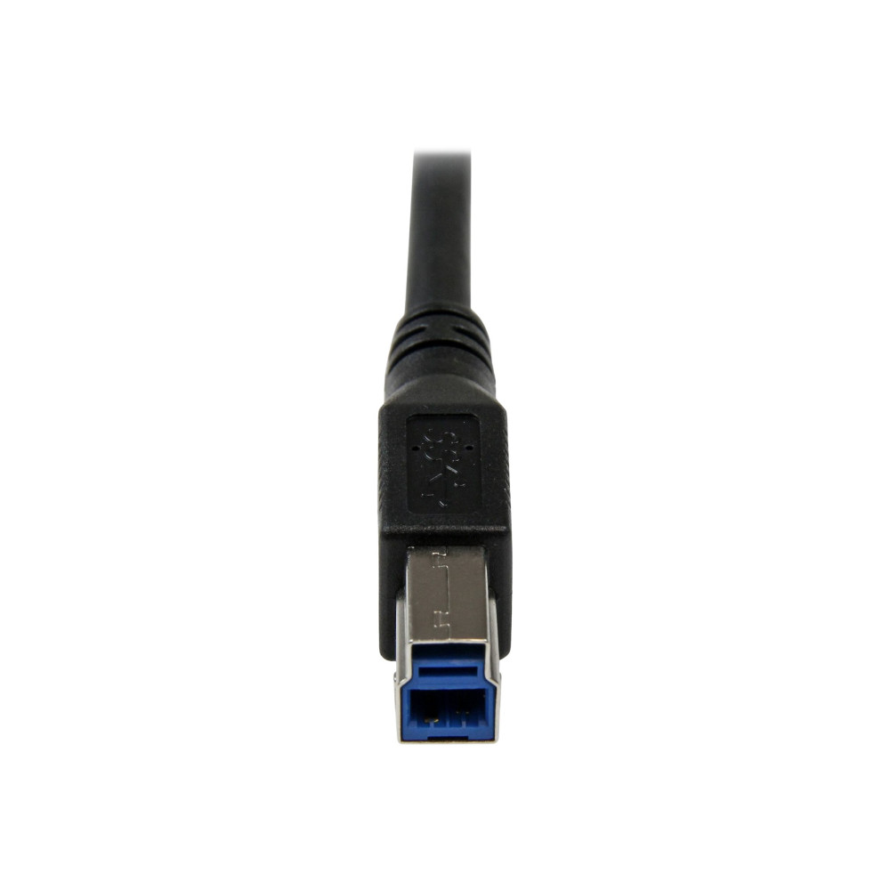 Produktbild för StarTech.com 1m Black SuperSpeed USB 3.0 Cable - Right Angle A to B - 3 ft USB 3 Cable - Right Angle USB 3.0 A (M) to USB 3.0 B (M) (USB3SAB1MRA) - USB-kabel - USB Type B till USB typ A - 1 m