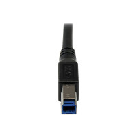 Produktbild för StarTech.com 1m Black SuperSpeed USB 3.0 Cable - Right Angle A to B - 3 ft USB 3 Cable - Right Angle USB 3.0 A (M) to USB 3.0 B (M) (USB3SAB1MRA) - USB-kabel - USB Type B till USB typ A - 1 m