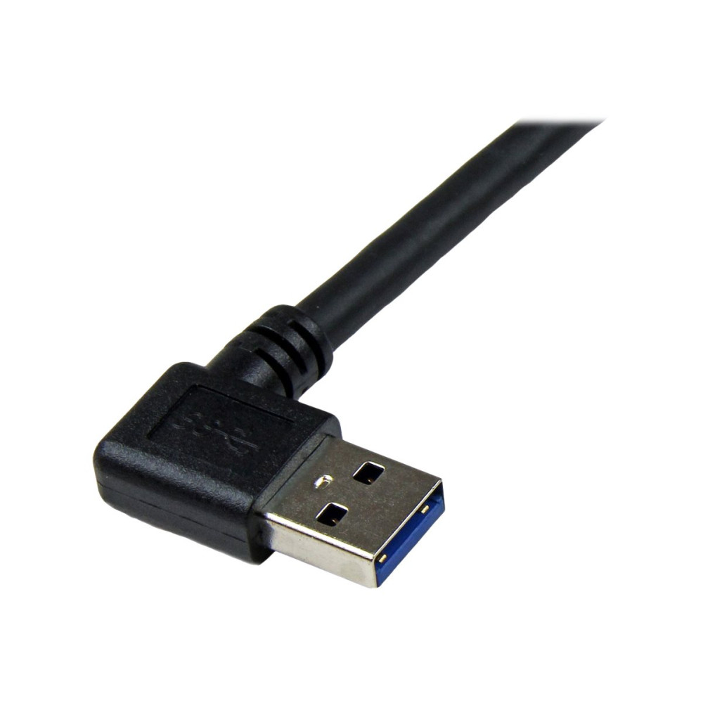 Produktbild för StarTech.com 1m Black SuperSpeed USB 3.0 Cable - Right Angle A to B - 3 ft USB 3 Cable - Right Angle USB 3.0 A (M) to USB 3.0 B (M) (USB3SAB1MRA) - USB-kabel - USB Type B till USB typ A - 1 m