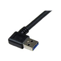 Produktbild för StarTech.com 1m Black SuperSpeed USB 3.0 Cable - Right Angle A to B - 3 ft USB 3 Cable - Right Angle USB 3.0 A (M) to USB 3.0 B (M) (USB3SAB1MRA) - USB-kabel - USB Type B till USB typ A - 1 m