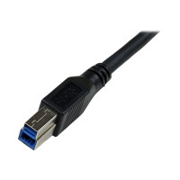 Produktbild för StarTech.com 1m Black SuperSpeed USB 3.0 Cable - Right Angle A to B - 3 ft USB 3 Cable - Right Angle USB 3.0 A (M) to USB 3.0 B (M) (USB3SAB1MRA) - USB-kabel - USB Type B till USB typ A - 1 m