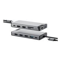 Produktbild för ALOGIC DV3 - mini-dockningsenhet - USB-C - 2 x HDMI, VGA - 1GbE