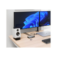 Produktbild för ALOGIC DV3 - mini-dockningsenhet - USB-C - 2 x HDMI, VGA - 1GbE
