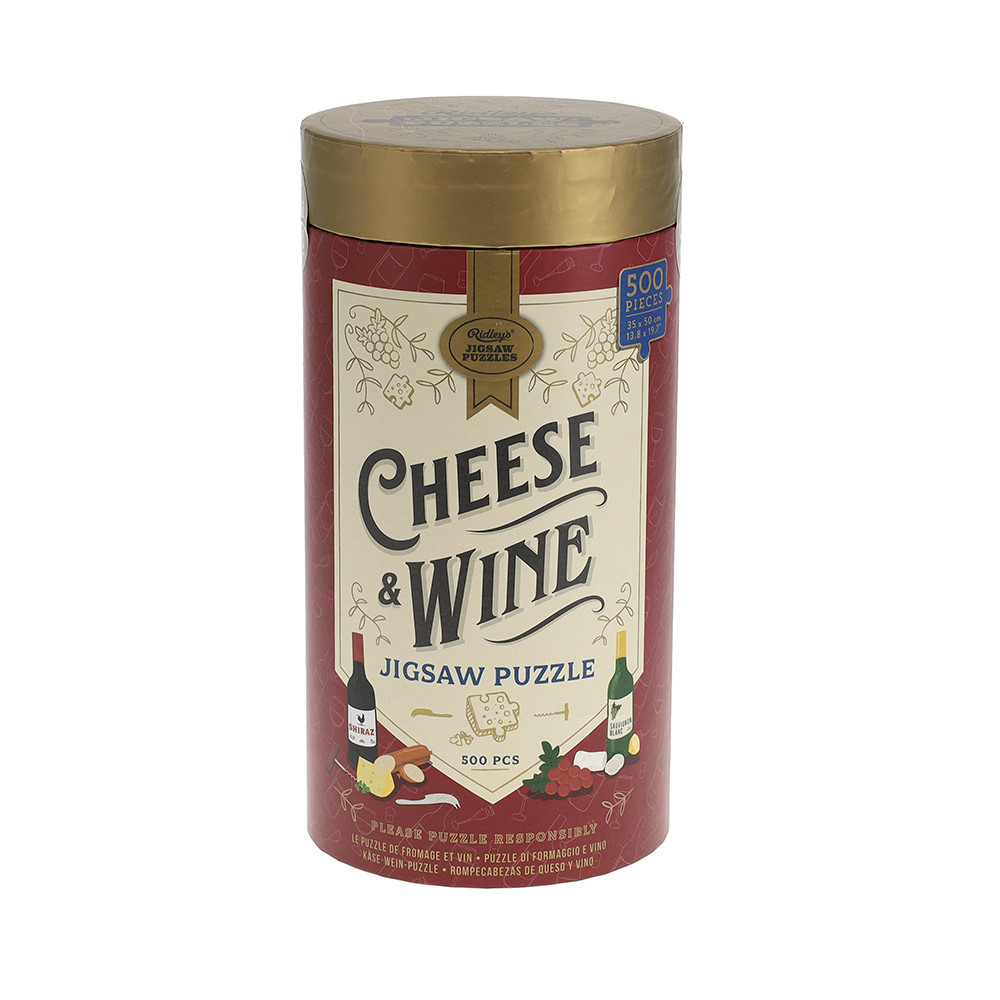 Produktbild för Pussel Cheese & Wine  - 500 bitar i tub