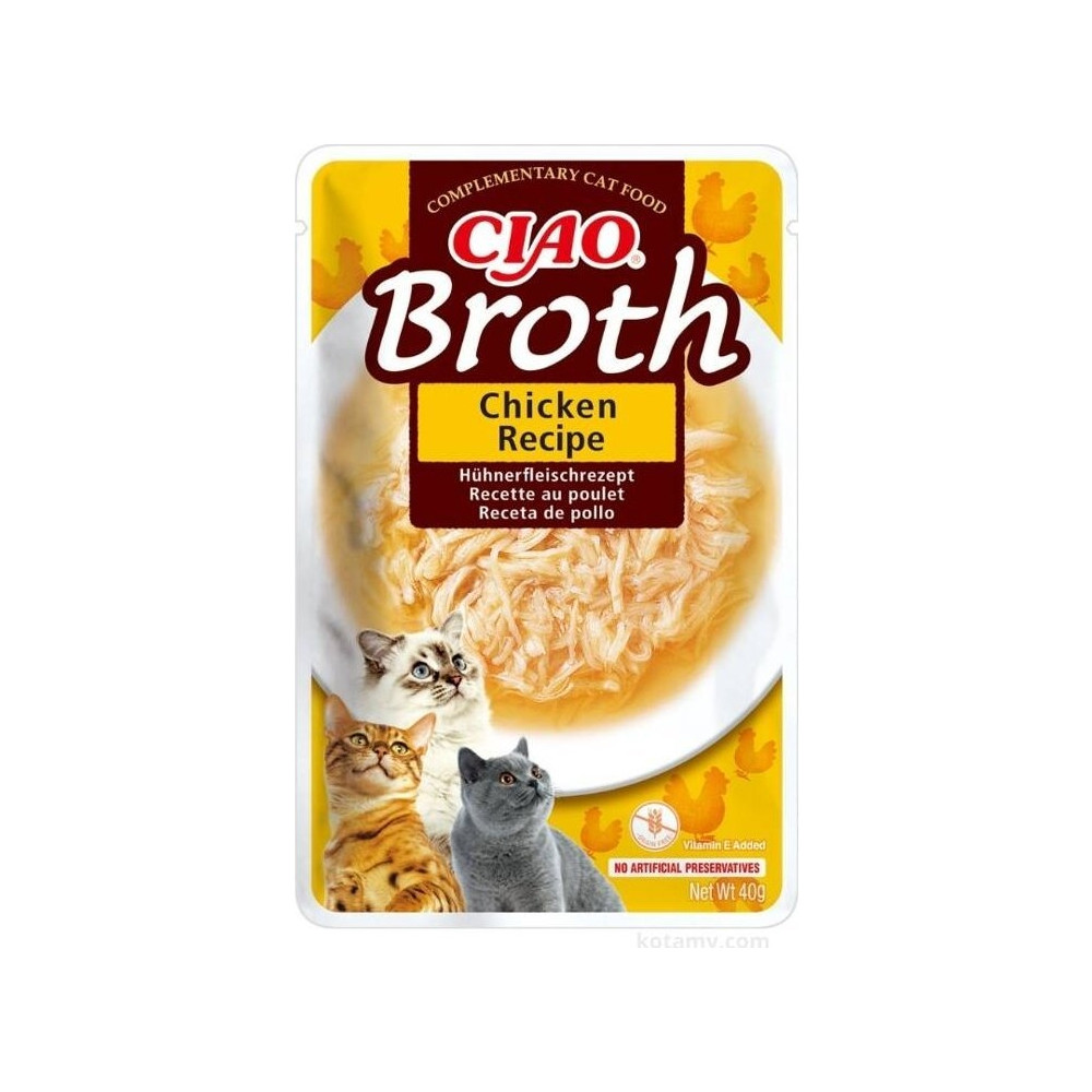 Produktbild för Inaba Foods INABA Ciao Broth-karma kattmat, kyckling i buljo...