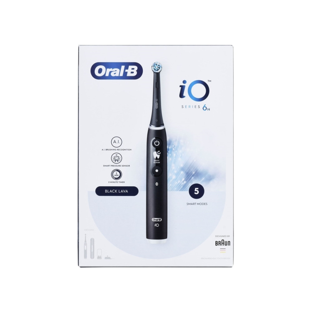 Produktbild för Braun iOM6.1B6.3DK Oral-B iO6 Elektrinis Dantų Šepetėlis Juo...