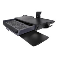 Produktbild för Ergotron StyleView Sit-Stand Combo System with Worksurface monteringssats - för LCD-skärm/tangentbord/mus/streckkodsläsare/processor - liten CPU-hållare - polerat aluminium
