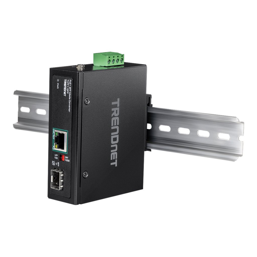 Produktbild för TRENDnet TI-PF11SFP - fibermediekonverterare - 10Mb LAN, 100Mb LAN, 1GbE - TAA-kompatibel