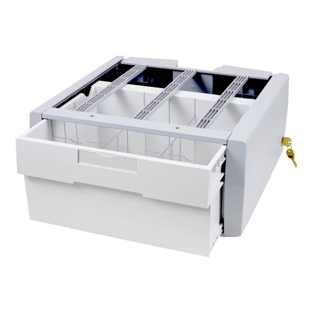 Produktbild för Ergotron StyleView Supplemental Storage Drawer, Single Tall monteringskomponent - för vagn - grå, vit