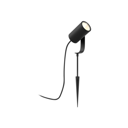 Philips Philips Hue White and Color Ambiance Lily - spotlight - LED - 8 W - varmt till kallt vitt ljus - 2000-6500 K - svart, matt krom