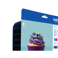 Produktbild för Brother LC123 Value Pack - 4-pack - Lång livslängd - svart, gul, cyan, magenta - original - bläckpatron