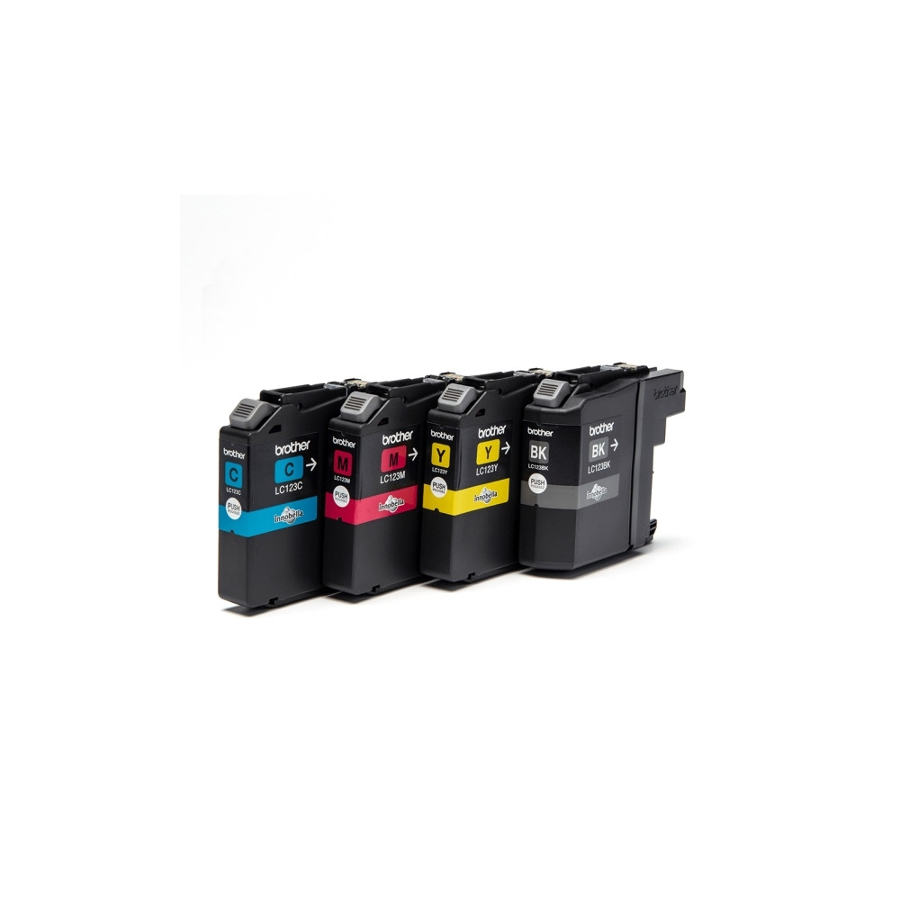 Produktbild för Brother LC123 Value Pack - 4-pack - Lång livslängd - svart, gul, cyan, magenta - original - bläckpatron