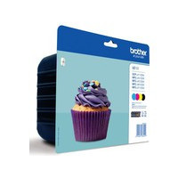 Produktbild för Brother LC123 Value Pack - 4-pack - Lång livslängd - svart, gul, cyan, magenta - original - bläckpatron