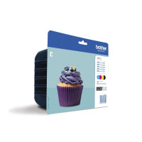 Produktbild för Brother LC123 Value Pack - 4-pack - Lång livslängd - svart, gul, cyan, magenta - original - bläckpatron