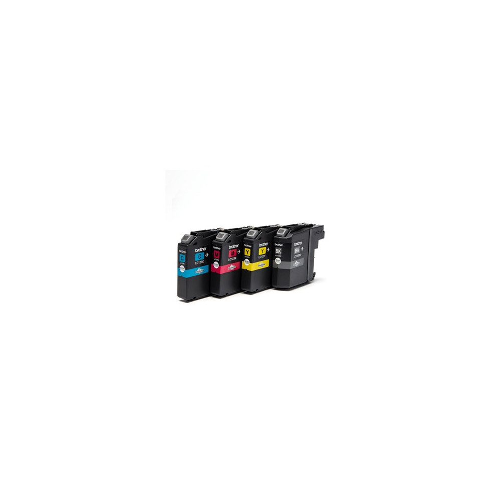 Produktbild för Brother LC123 Value Pack - 4-pack - Lång livslängd - svart, gul, cyan, magenta - original - bläckpatron