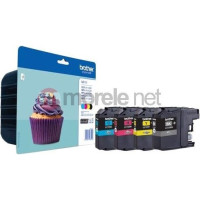 Produktbild för Brother LC123 Value Pack - 4-pack - Lång livslängd - svart, gul, cyan, magenta - original - bläckpatron