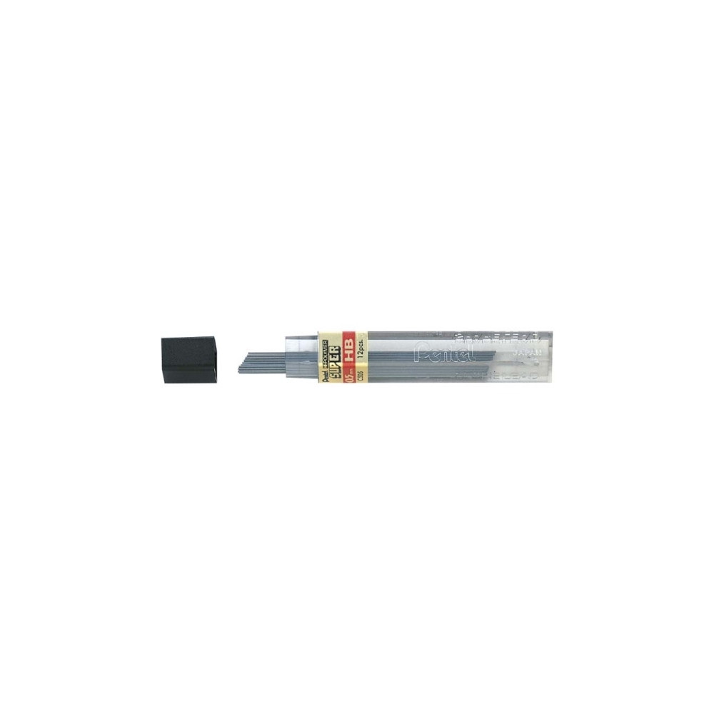 Produktbild för Pentel 0,5mm HB refiller 12 refiller/förpackning