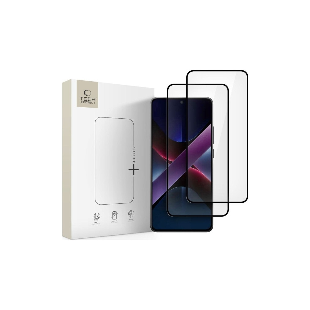 Produktbild för Spigen härdat glas TECH-PROTECT GLASS FIT+ 2-pack till XIAOM...