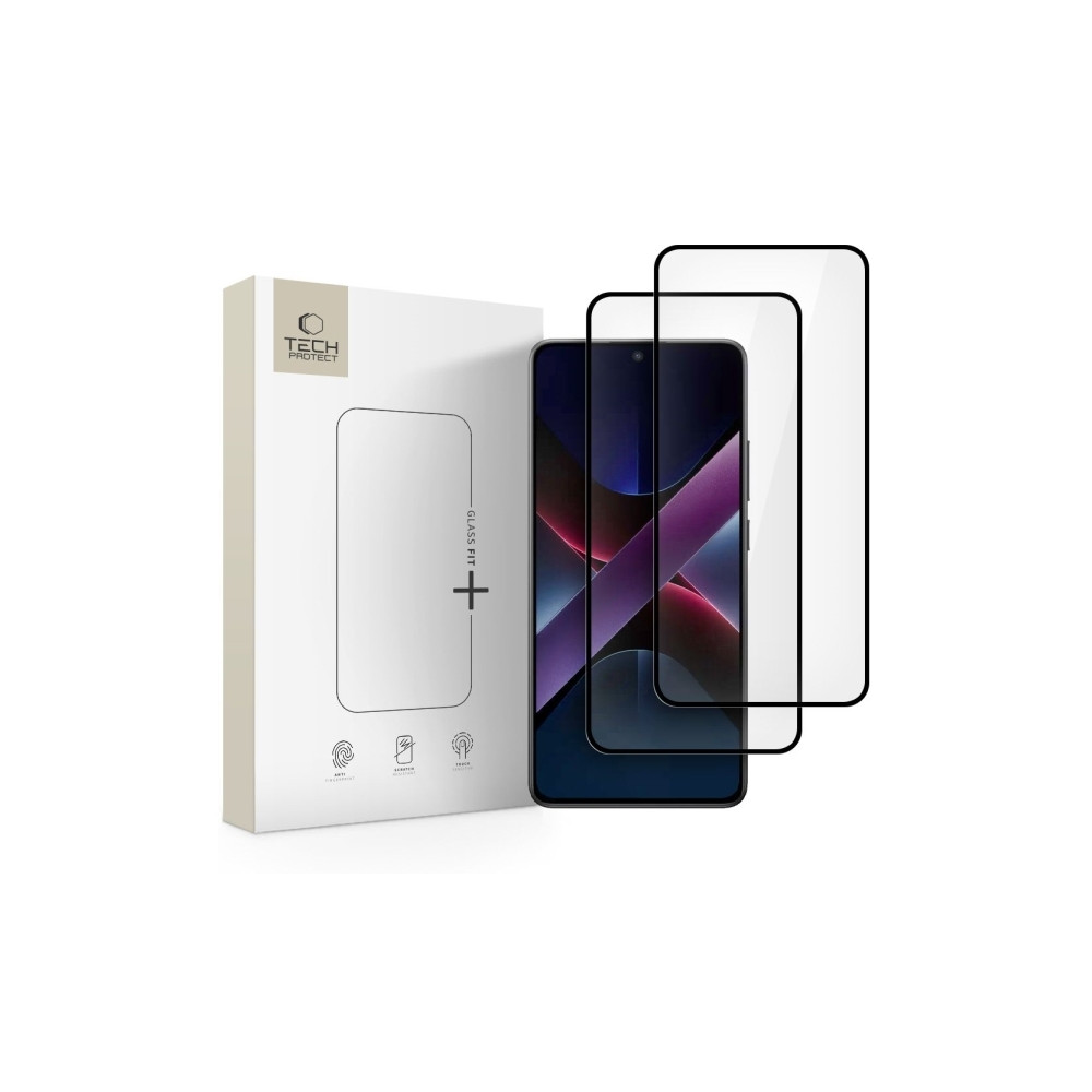 Produktbild för Spigen härdat glas TECH-PROTECT GLASS FIT+ 2-pack till XIAOM...