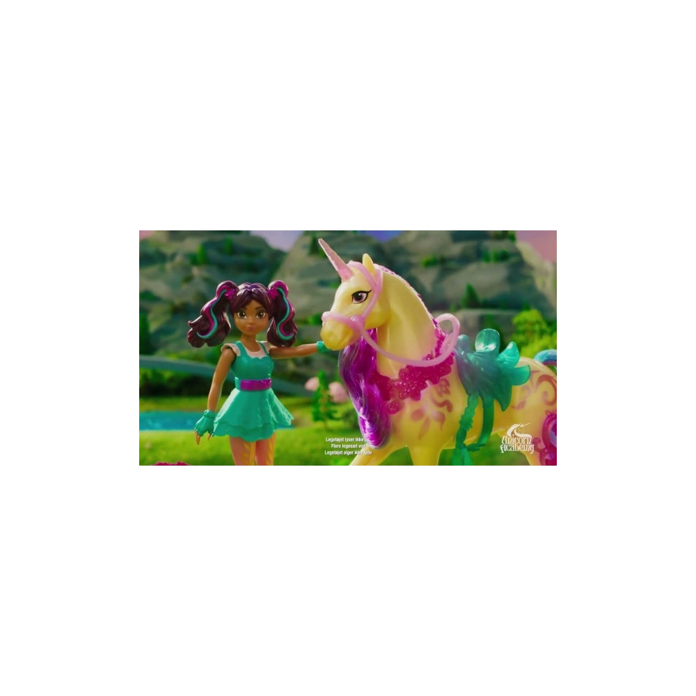 Produktbild för Unicorn Academy Docka & Enhörning V2