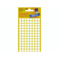 Produktbild för Avery Zweckform färgkodningspunkt - 0,8 cm diameter - vit (paket om 416)
