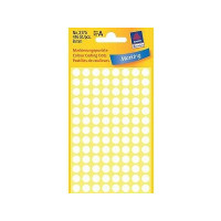 Produktbild för Avery Zweckform färgkodningspunkt - 0,8 cm diameter - vit (paket om 416)