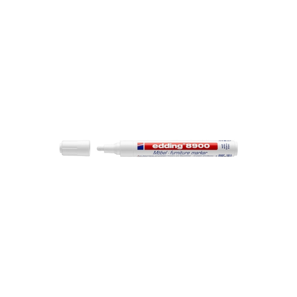 Produktbild för Edding 8900, 1 styck, Rundad spets, Vit, Plast, Rund, 1,5 mm