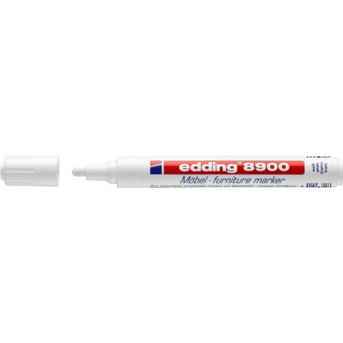 edding Edding 8900, 1 styck, Rundad spets, Vit, Plast, Rund, 1,5 mm