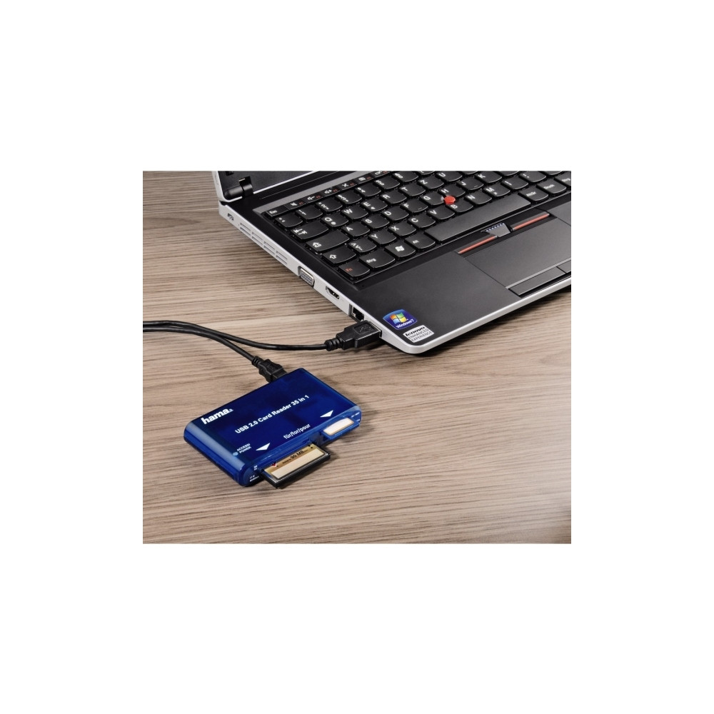 Produktbild för Hama USB 2.0 30 in 1 CardReaderWriter - kortläsare - USB 2.0