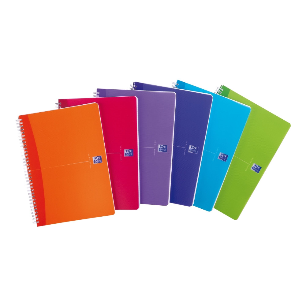 Produktbild för Notesbog Oxford My Colours, A4, ternet 5 x 5 mm, 90 ark, 90...