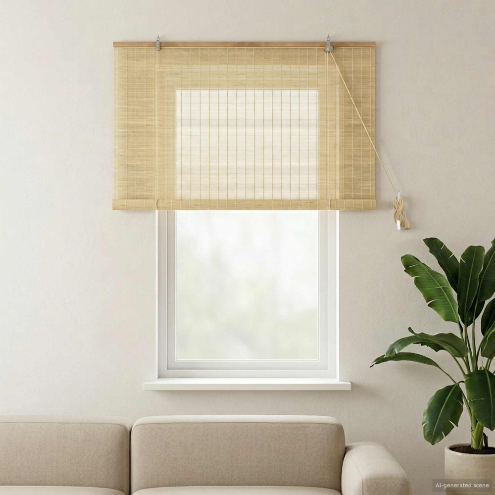 Produktbild för Rullgardin Naturlig 160 x 160 cm Bambu