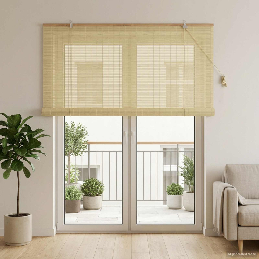 Produktbild för Rullgardin Naturlig 160 x 220 cm Bambu