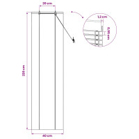 Produktbild för Rullgardin Natur 40 x 220 cm Bambu
