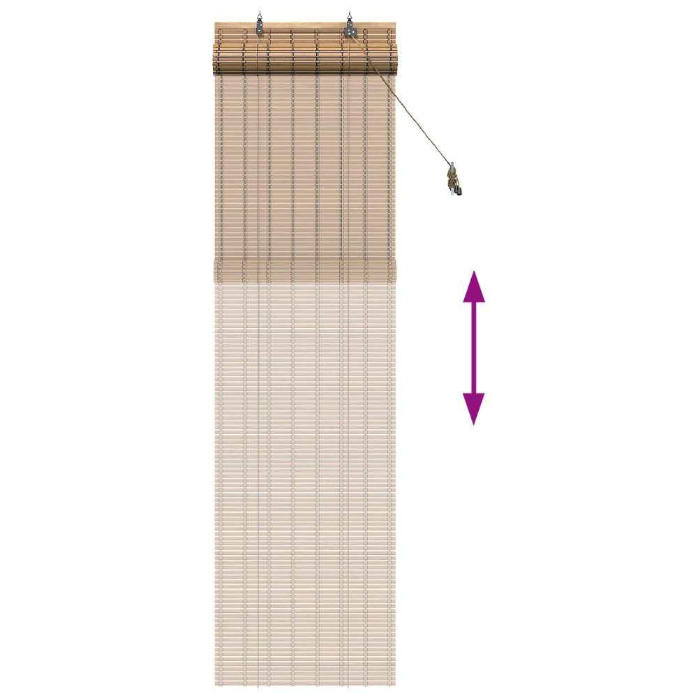 Produktbild för Rullgardin Natur 50 x 220 cm Bambu