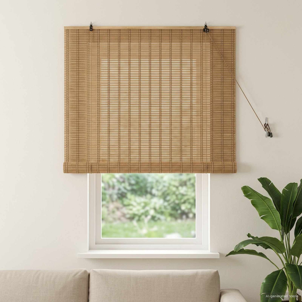 Produktbild för Rullgardin Natur 130 x 160 cm Bambu
