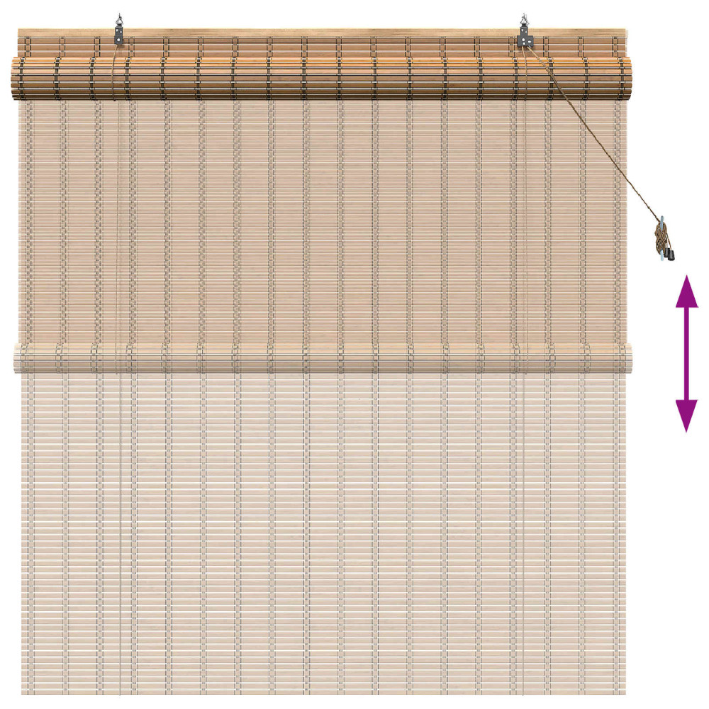 Produktbild för Rullgardin Natur 130 x 160 cm Bambu