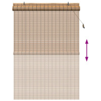 Produktbild för Rullgardin Natur 130 x 220 cm Bambu