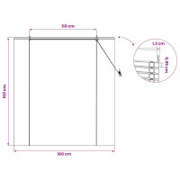 Produktbild för Rullgardin Natur 160 x 160 cm Bambu