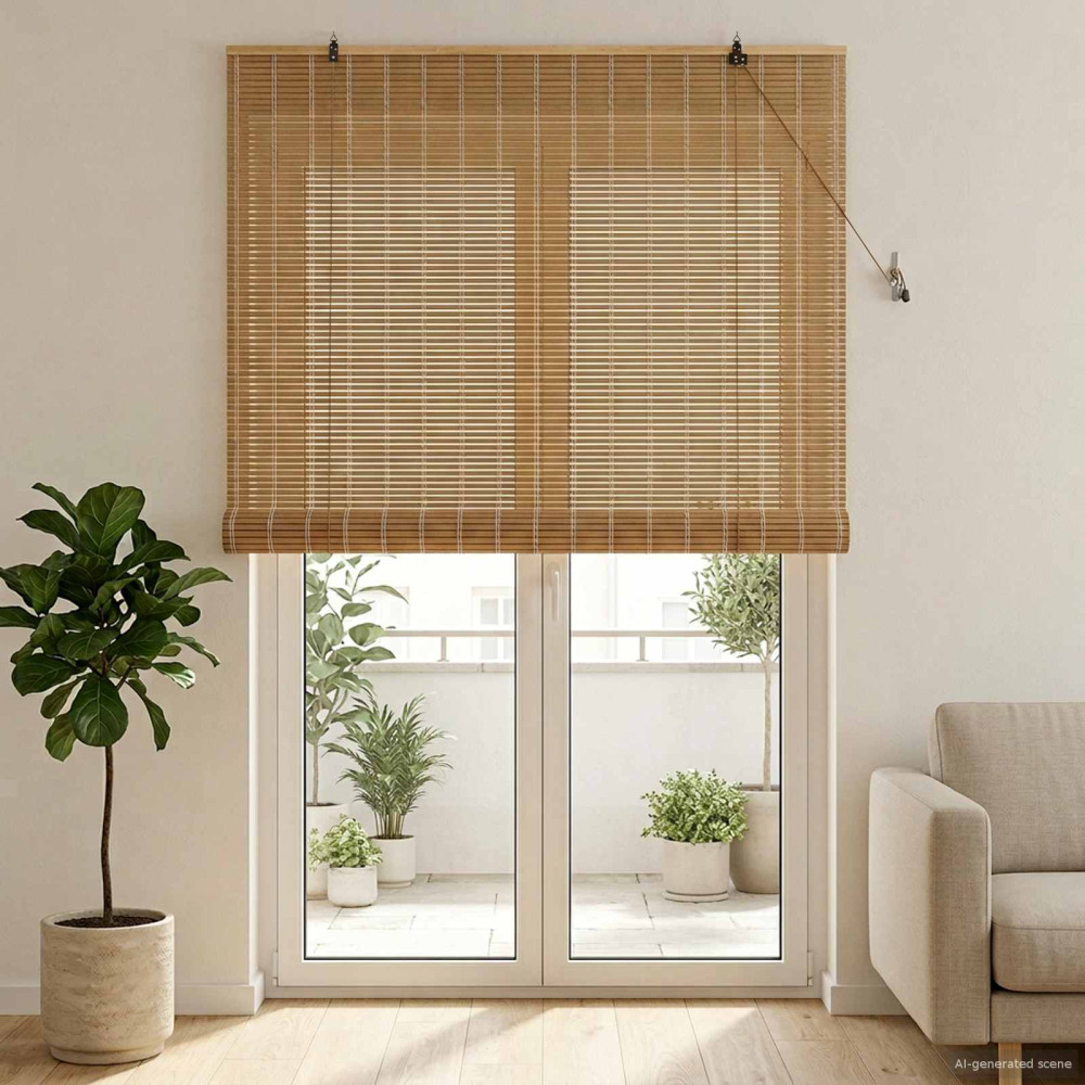 Produktbild för Rullgardin Natur 160 x 220 cm Bambu