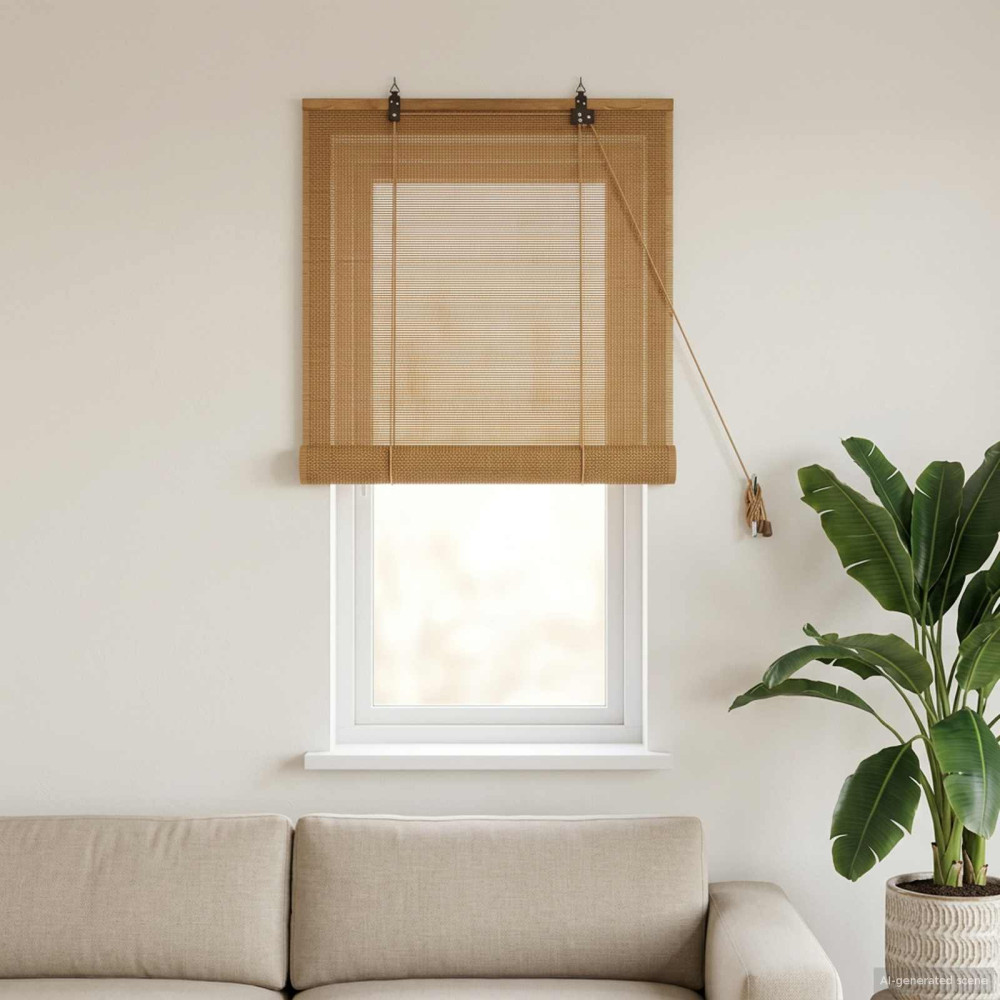 Produktbild för Rullgardin Brun 40 x 160 cm Bambu